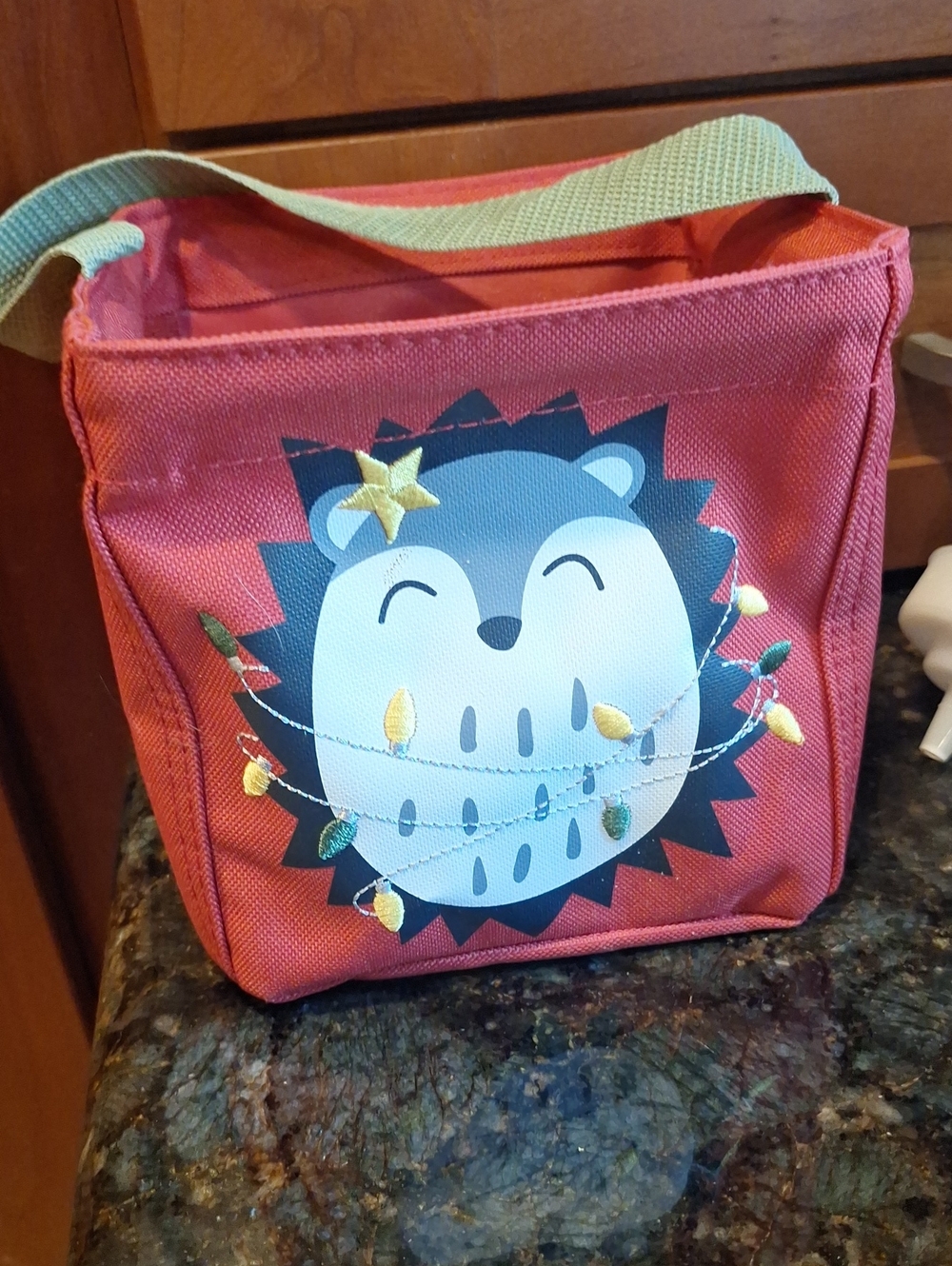 thirty-one Retired Kids Hedgehog Tote with Light Green Strap